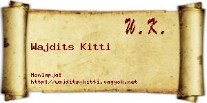 Wajdits Kitti névjegykártya